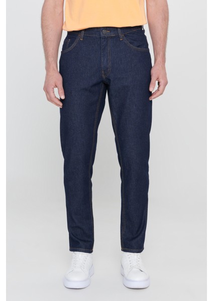 ALTINYILDIZ CLASSICS Erkek Lacivert Comfort Fit Rahat Kesim %100 Pamuk Denim Jean Kot Pantolon