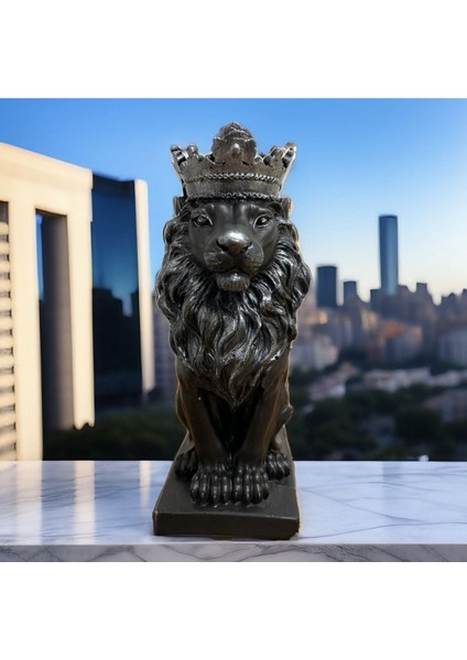 Dekoratif Biblo Büyük Boy Aslan Kral Heykeli fırsatları