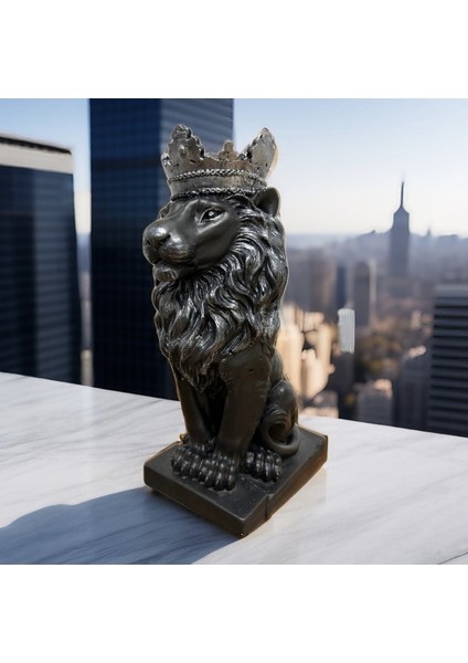 Dekoratif Biblo Büyük Boy Aslan Kral Heykeli indirimleri