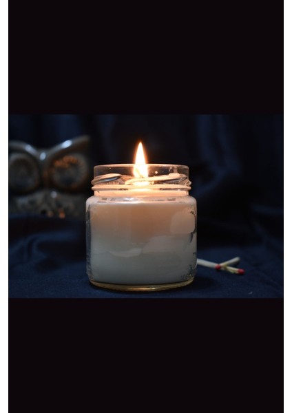 Kapaklı Büyük Cam Kavanoz Mum 100ml Portakal Kokulu Beyaz Renkli-%100 Doğal Soya Wax modelleri