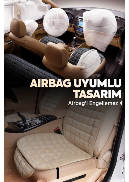 Premium Cepli Ortopedik Oto Koltuk Minder Seti - Koltuk Kılıfı - Ön ve Arka Koltuk Tam Set - Siyah fiyatları
