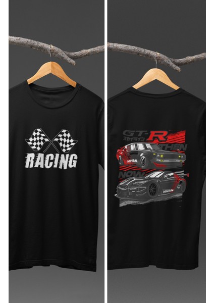Nissan Gt-R Sırt Baskılı T-Shirt, Racing Araba Yarış Temalı Baskılı Tişört