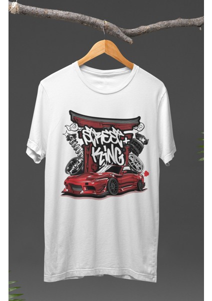 Honda Street King Japanese Racing Baskılı T-Shirt, Araba Yarış Temalı Baskılı Tişört