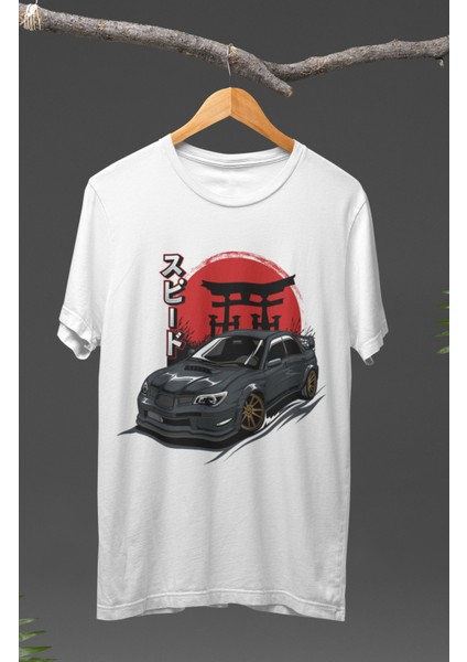 Wt Subaru Stı Baskılı T-Shirt, Araba Yarış Temalı Baskılı Tişört