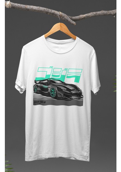 Nissan 35GT-RR King Of The Beast Baskılı T-Shirt, Araba Yarış Temalı Tişört