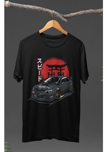 Wt Subaru Stı Baskılı T-Shirt, Araba Yarış Temalı Baskılı Tişört