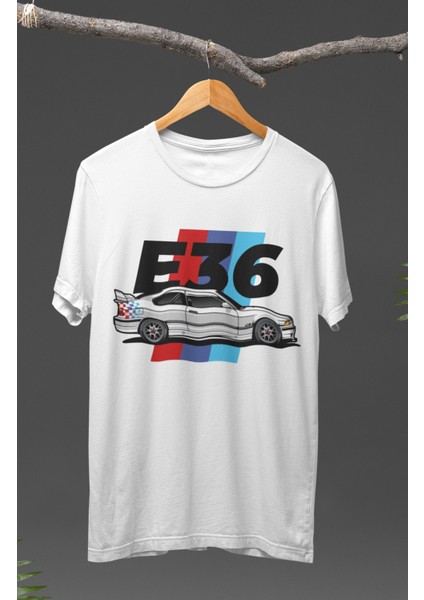 Bmw E36 Baskılı T-Shirt, Araba Yarış Temalı Tişört