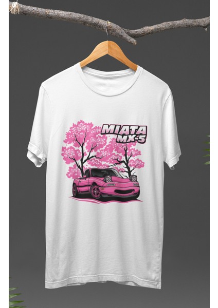 Mazda Miata Mx-5 Baskılı T-Shirt, Araba Yarış Temalı Tişört