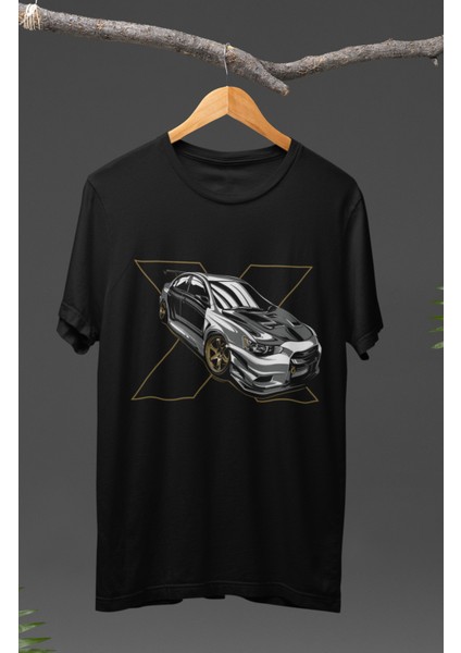 Mitsubishi Lancer Evo x Baskılı T-Shirt, Araba Yarış Temalı Baskılı Tişört