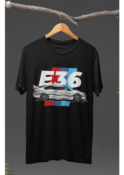 Bmw E36 Baskılı T-Shirt, Araba Yarış Temalı Tişört