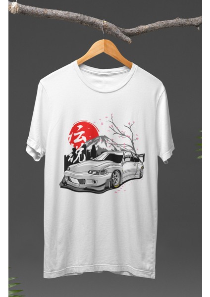Honda Civic Pandem Eg6 Jdm Legend Baskılı T-Shirt, Araba Yarış Temalı Baskılı Tişört