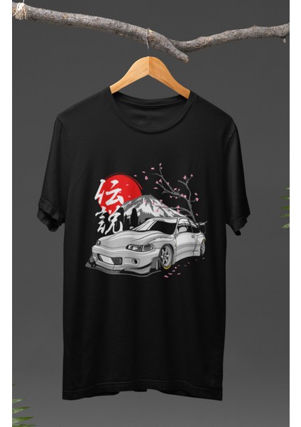 Honda Civic Pandem Eg6 Jdm Legend Baskılı T-Shirt, Araba Yarış Temalı Baskılı Tişört