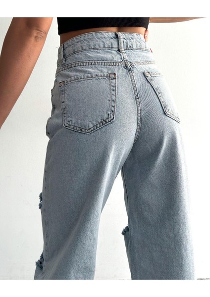 Kadın Palazo Pantolon Açık Mavi modelleri