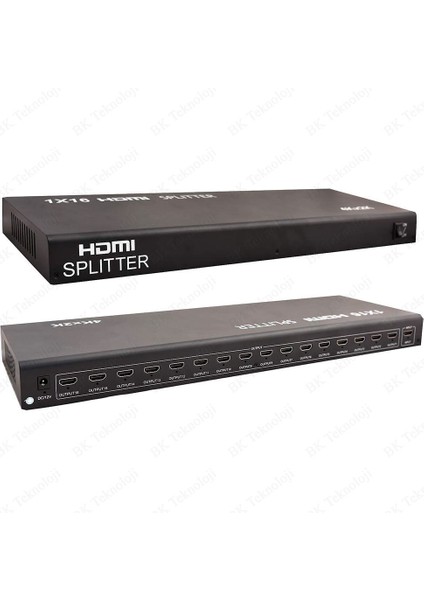 Ultra Hd 4KX2K 1 Giriş 16 Çıkış HDMI Splitter 16 Port HDMI Çoklayıcı