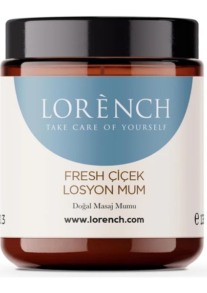 Fresh Çiçek Aromaterapötik Masaj Mumu ( Losyon Mum ) 135 gr