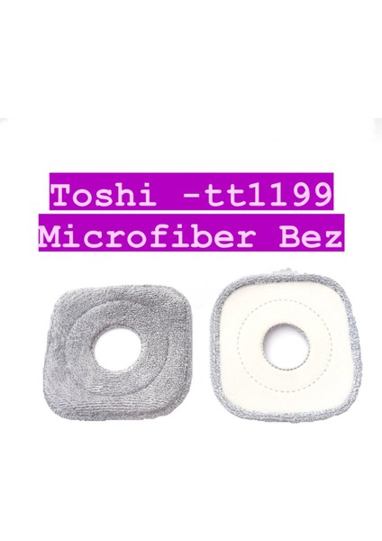TT1199 Temiz ve Kirli Su Ayıran Mopun Microfiber Bezi- 2'li Set