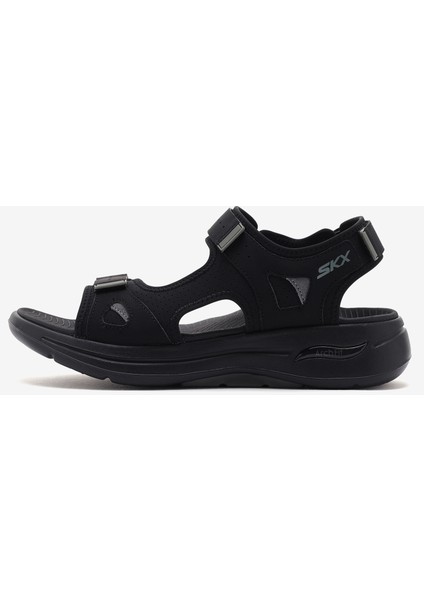 Go Walk Arch Fit Sandal - Missi Erkek Siyah Sandalet 229064 Blk