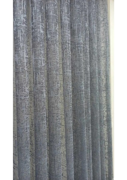 Örme Gri Şantuk Desenli Tül Perde 1/1 Pilesiz fiyatları