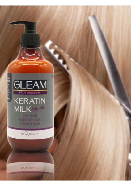 Gleam Professional Keratin Milk & Yoğun Bakım Saç Bakım Sütü 500 ml