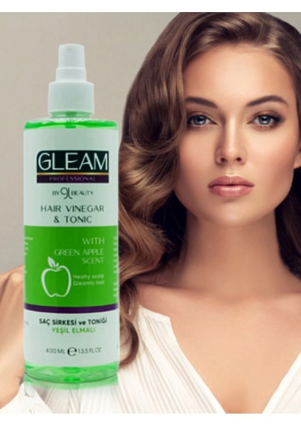 Gleam Professional Yeşil Elmalı Saç Sirkesi ve Saç Toniği 400 ml