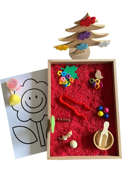 Ahşap Etkinlik Seti - Montessori Oyuncak - Bahar