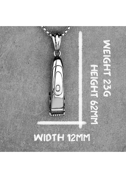 Berber Vintage Retro Traş Makinesi Paslanmaz Çelik A Plus Kolye