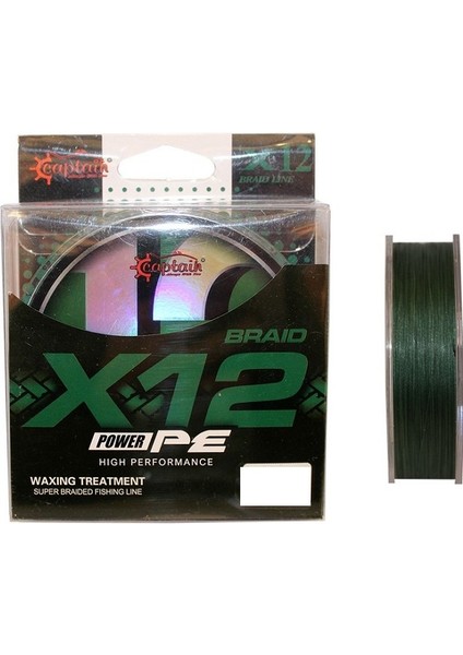 X12 Power Pe Ip Misina 0,24MM 150MT Dark Green
