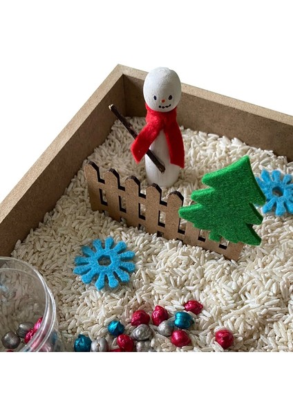 Ahşap Etkinlik Seti - Montessori Oyuncak - Kardanadam fırsatları