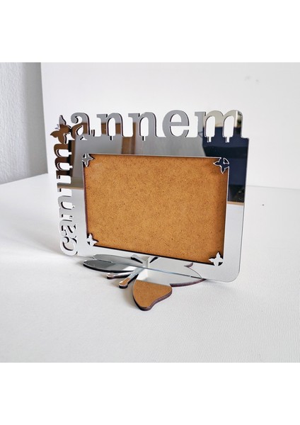 Anneler Günü Gümüş Aynalı Pleksi Fotoğraf Çerçevesi Canım Annem fırsatları
