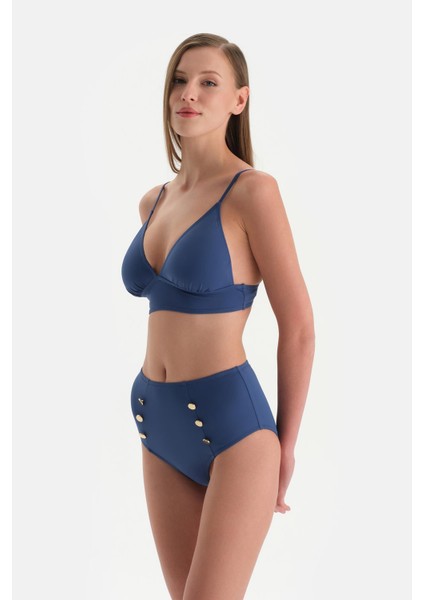Indigo Üçgen Bikini Üst