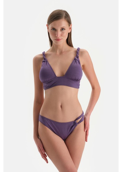 Mor Düşük Bel Bikini Alt