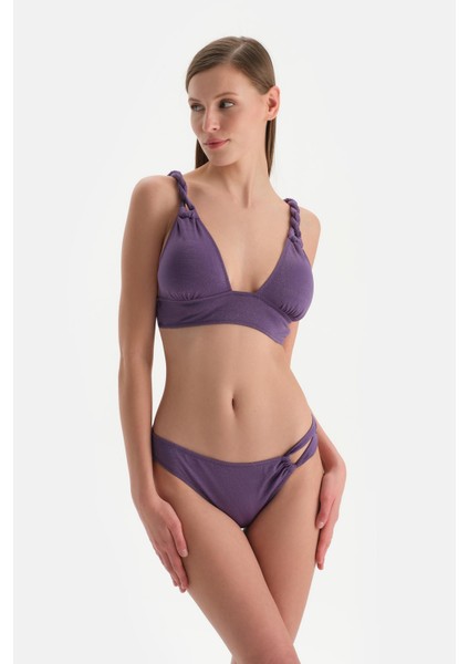Mor Düşük Bel Bikini Alt