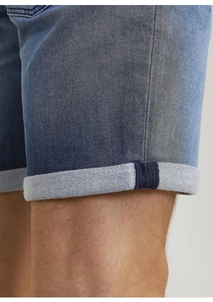 Normal Bel Normal Açık Mavi Erkek Denim Şort Jjırıck Jjıcon Shorts Ge 341 I.k Jn