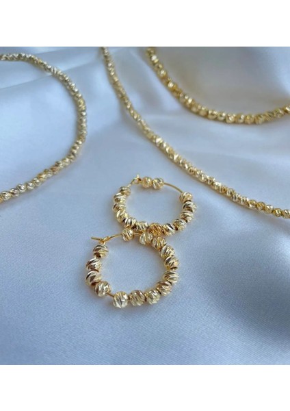 Gold Dorika Halka Küpe
