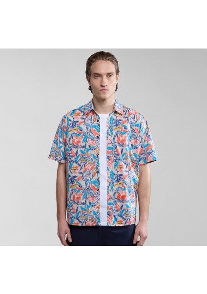 NP0A4HX1F6B1 Napapijri G-Ronge Ss Erkek G&amp;ouml;mlek Mavi