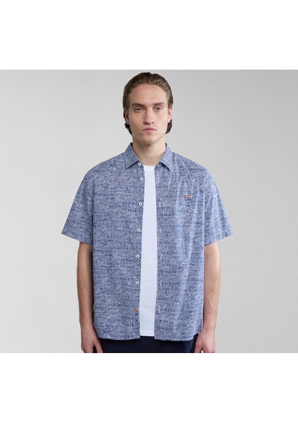 NP0A4HX1F3O1 Napapijri G-Ronge Ss Erkek G&amp;ouml;mlek Indigo