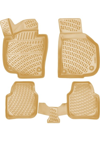 Skoda Super B 2009 Araca Özel 3D Havuzlu Bej Paspas