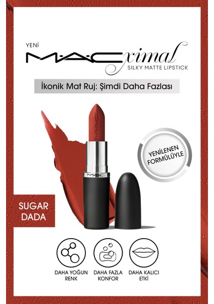 M·a·cxımal Silky Matte Lipstick Nemlendirme Etkili Yoğun Renk Sağlayan Ruj - Sugar Dada