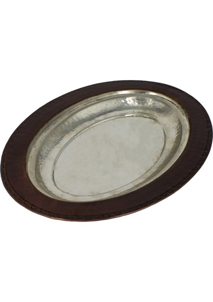 Piyade İskender Kebap Kayık Sunum Tabağı 40 Cm El Dövme Oksit Turna4416-3