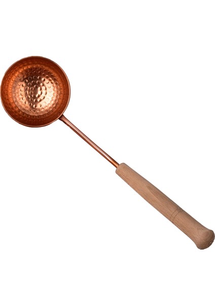 Göçek Sauna Kepçesi 11 cm Makine Dövme Kırmızı TURNA2585-1