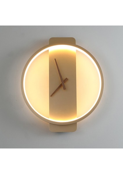 Eskitme Gold 6500K Ø30CM Yuvarlak LED Saat,aplik,duvar Aydınlatması, Saat Aplik