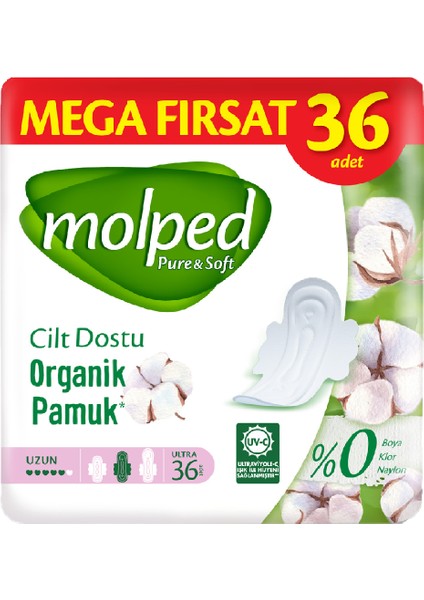 Pure Soft Hijyenik Ped Uzun Mega Fırsat 36'lı