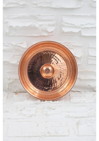 Kurnacı Hamam Tası 20 cm El Dövme Kırmızı TURNA4054-1