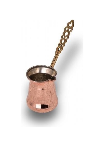 Sultan Cezve 2 No Kalın Pirinç Kulp 3 Fincan Makine Dövme Kırmızı TURNA1245-1