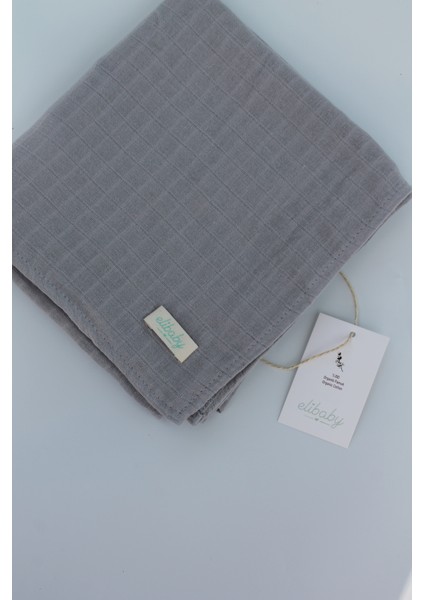 Pamuk Müslin Örtü Gri (75X85 Cm)