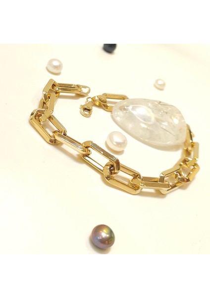 Köşeli Ataç Bileklik Künye 14 Ayar Altın HD VİDEOLU