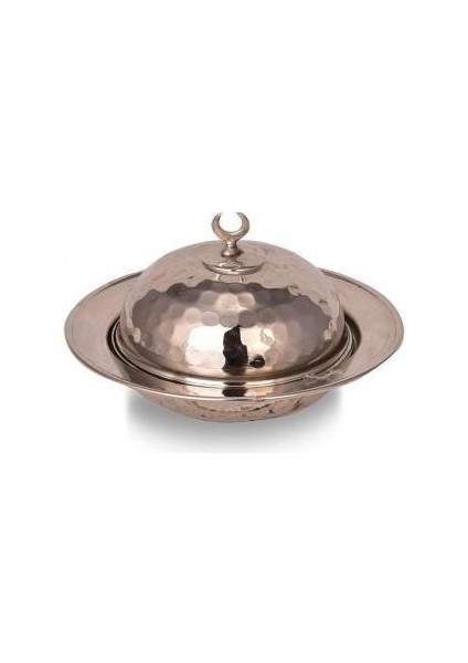Saka Yuvarlak Lokumluk 11 cm El Dövme Nikel TURNA5809-2
