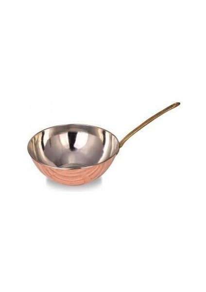 Wok Tava 25 cm Sadece Taban El Dövme Kırmızı TURNA4800-1