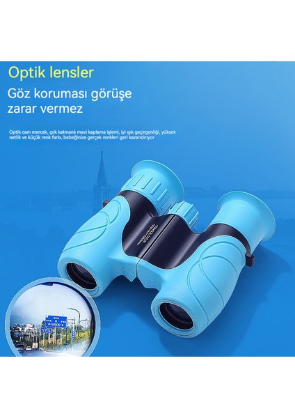 Mini 8X21 Katlanabilir ve Taşınabilir Kompakt Çocuk Dürbünü (Yurt Dışından)