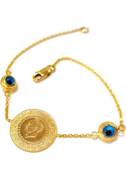 Çeyrekli Göz Boncuklu Bileklik Künye 4K VİDEOLU